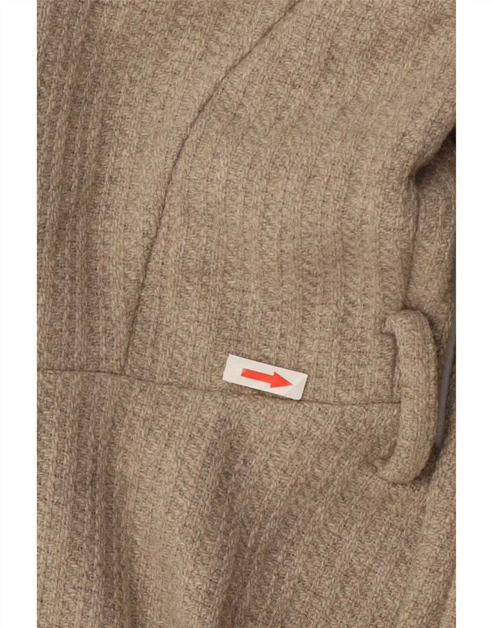 Oasis Manteau ouvert surdimensionné pour femme UK 10 Petite laine beige