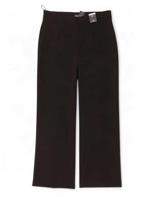 Marks & Spencer Pantalon décontracté taille haute pour femme UK 20 2XL W38 L32 Noir