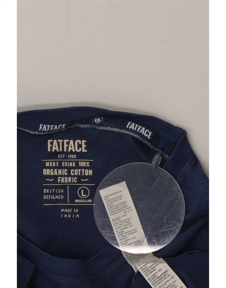 Fat Face T-Shirt Homme Haut Large Coton Bleu