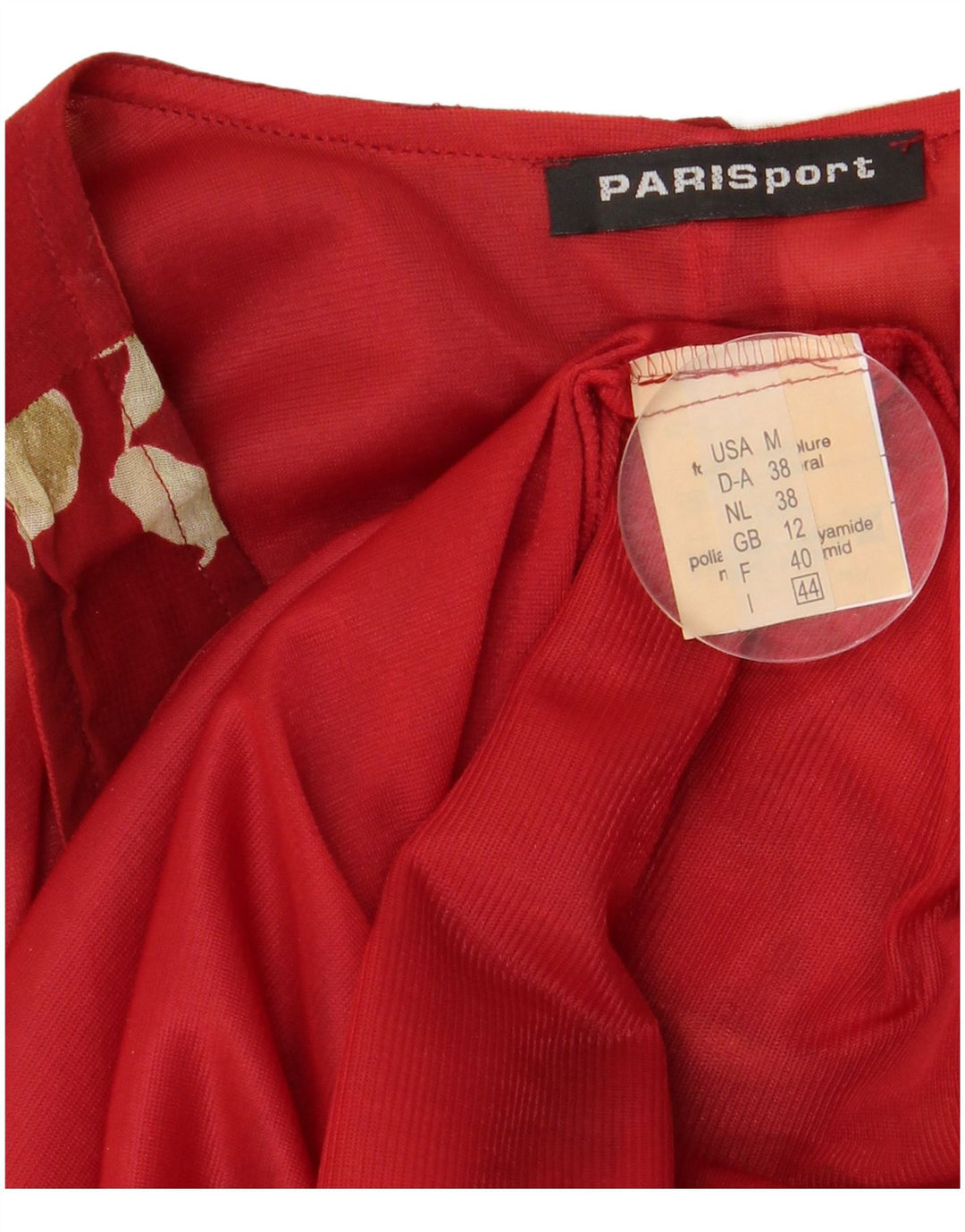 Paris Robe longue sans manches pour femme UK 42 Viscose florale rouge moyen