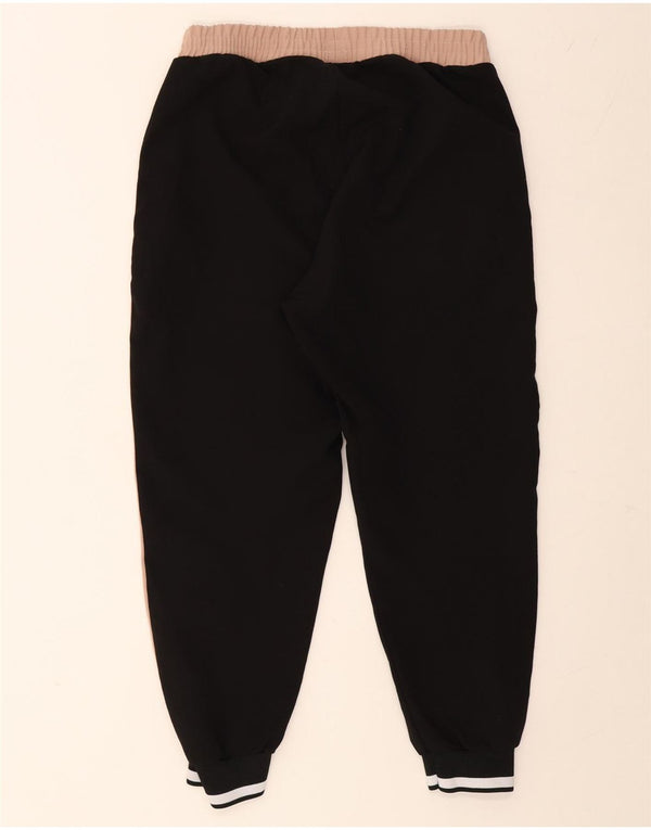 Zara Pantalon de survêtement pour femme Joggers UK 12 Medium Noir Colourblock