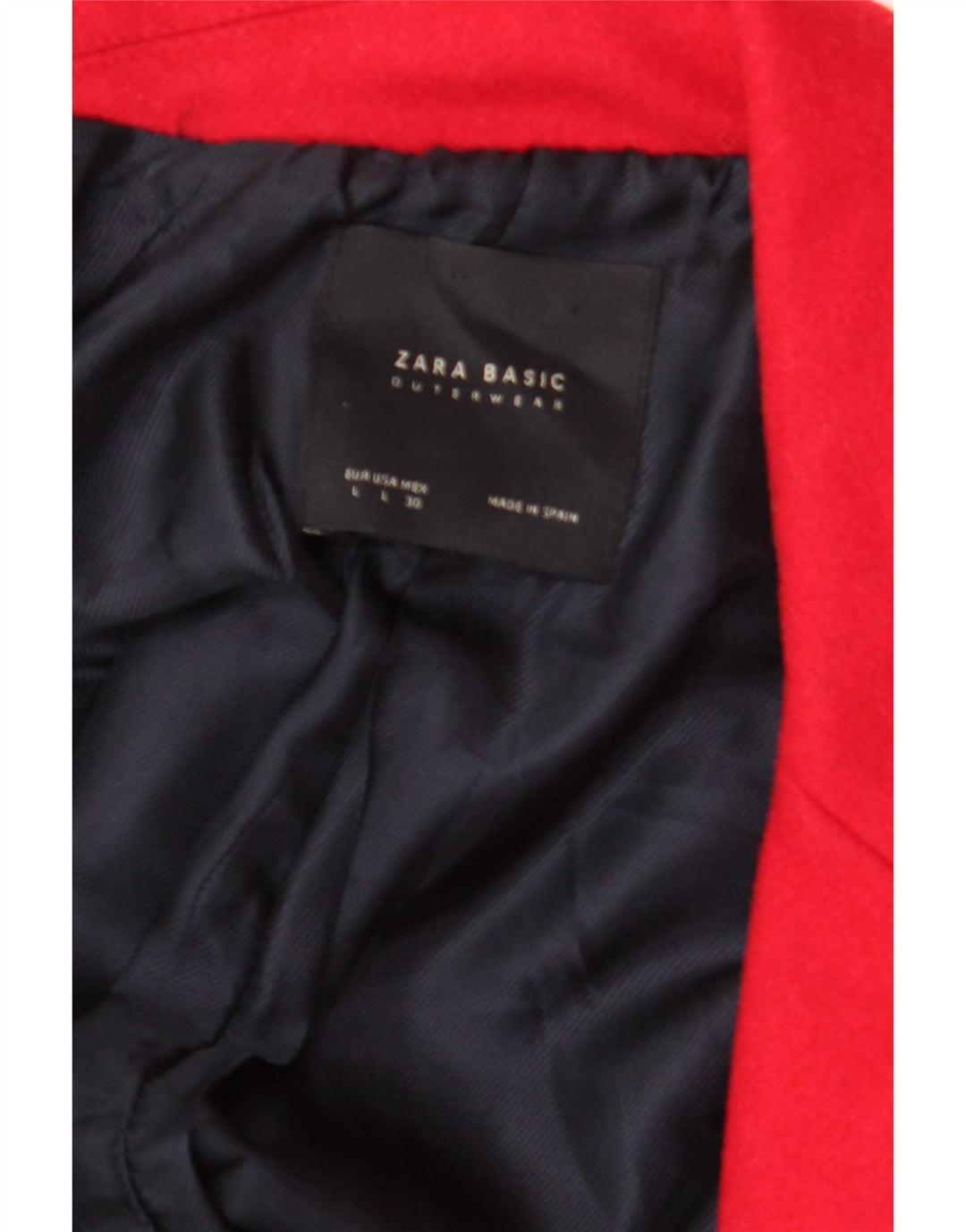 Zara Manteau Femme UK 16 Large Rouge