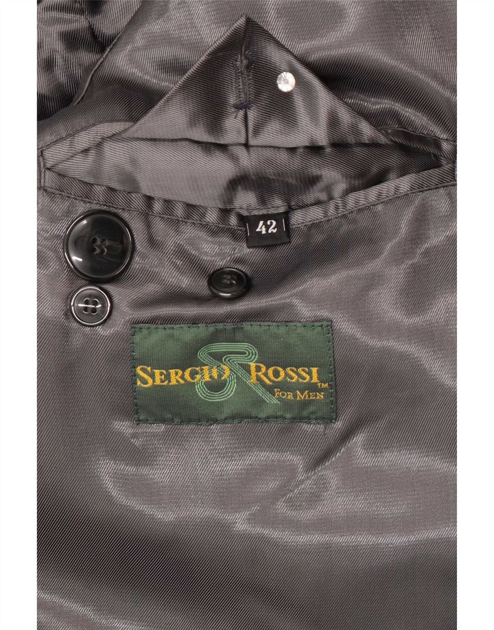 Sergio Rossi Pardessus homme UK 42 XL Gris Laine