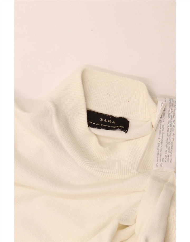 Pull Col Roulé Zara Homme Beige Moyen Viscose