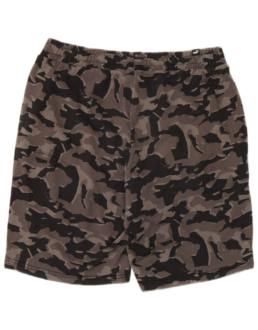 Puma Short de Sport Homme Gris Camouflage Coton Large