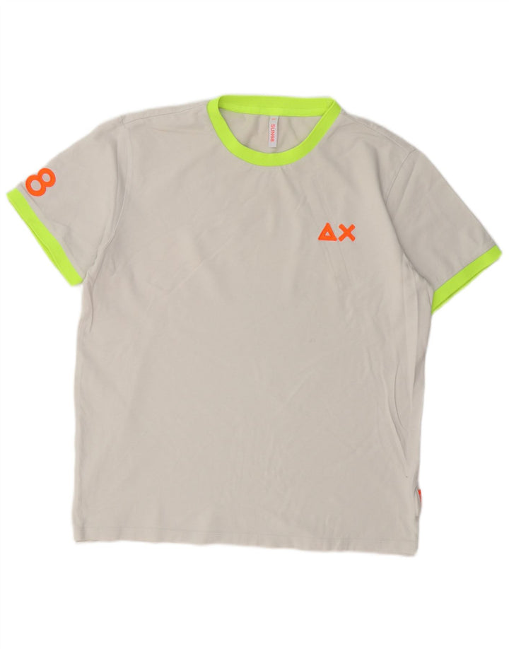 Sun68 T-shirt graphique pour homme 2XL Gris Coton