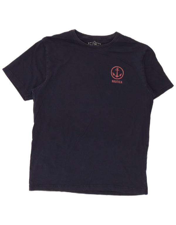 Nautica T-Shirt Graphique Homme Grand Bleu Marine Coton