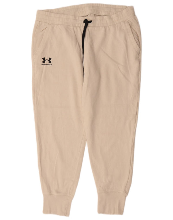 Under Armour Pantalon de Survêtement Joggers XL Beige Coton Homme