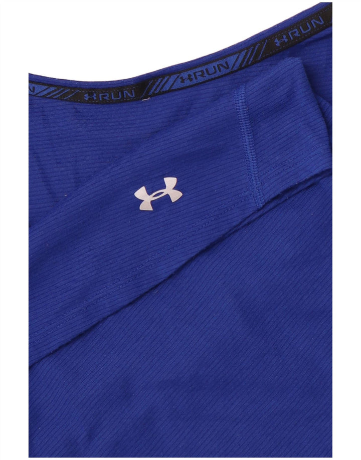 UNDER ARMOUR T-Shirt Femme UK 12 Bleu Moyen