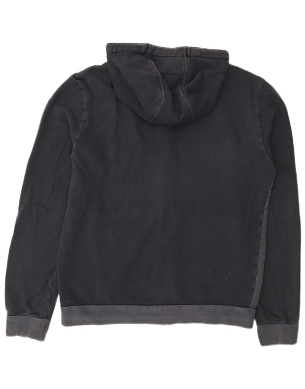 Emporio Armani Pull à capuche zippé pour homme Grand coton color block noir