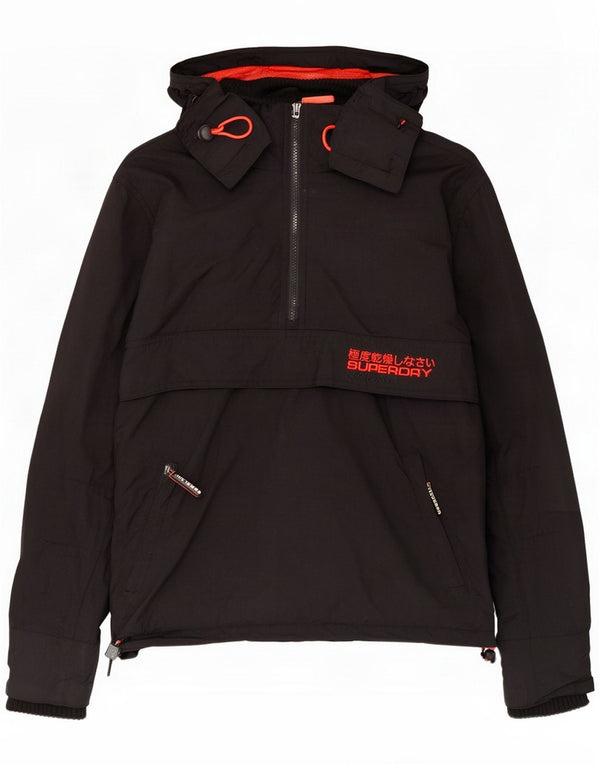 Superdry Veste de pluie à capuche The Windcagoule Graphic pour homme UK 40 Large Noir