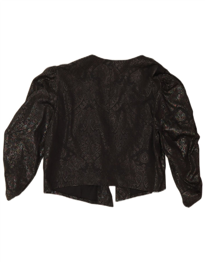 C & A Boléro à manches 3/4 pour femme IT 42 Medium Black Paisley