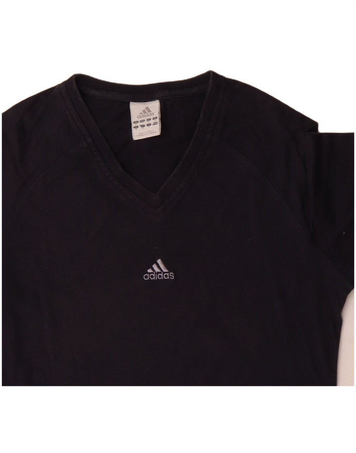Adidas T-Shirt Femme Top UK 12 Coton Bleu Marine Moyen