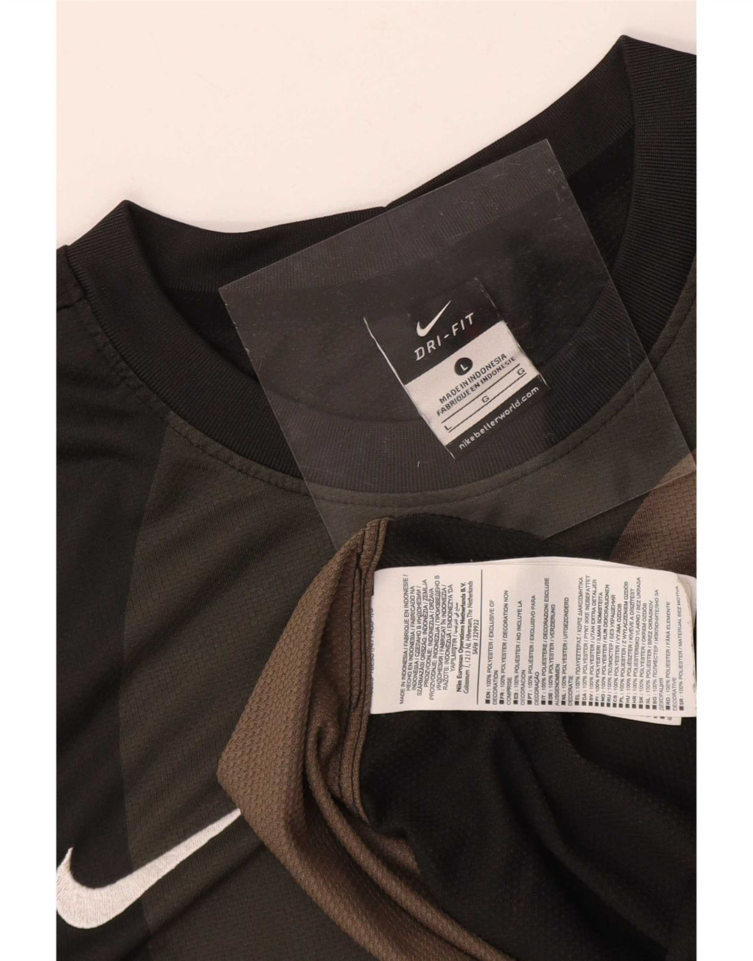 Nike Hommes Dri Fit Graphic Haut à manches longues Grand Noir Polyester