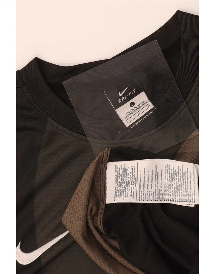 Nike Hommes Dri Fit Graphic Haut à manches longues Grand Noir Polyester