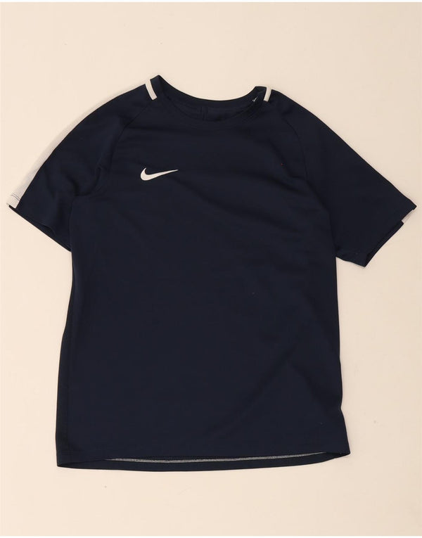 Nike Garçon Dri Fit T-Shirt Top 13-14 ans Bleu Marine Colorblock Polyester