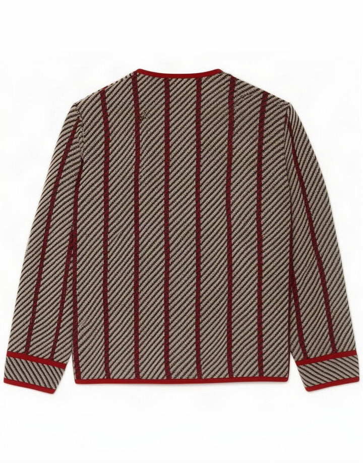 Liola Womens Cardigan Sweater UK 14 Medium Multicolore Rayé