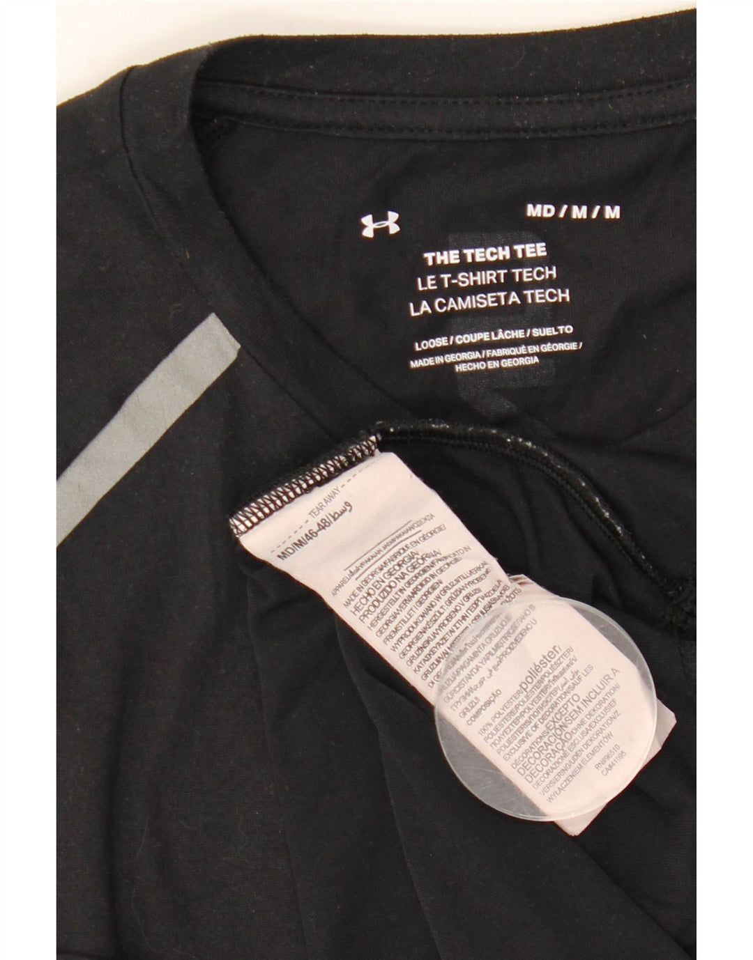Under Armour T-Shirt Graphique Homme Noir Moyen Polyester