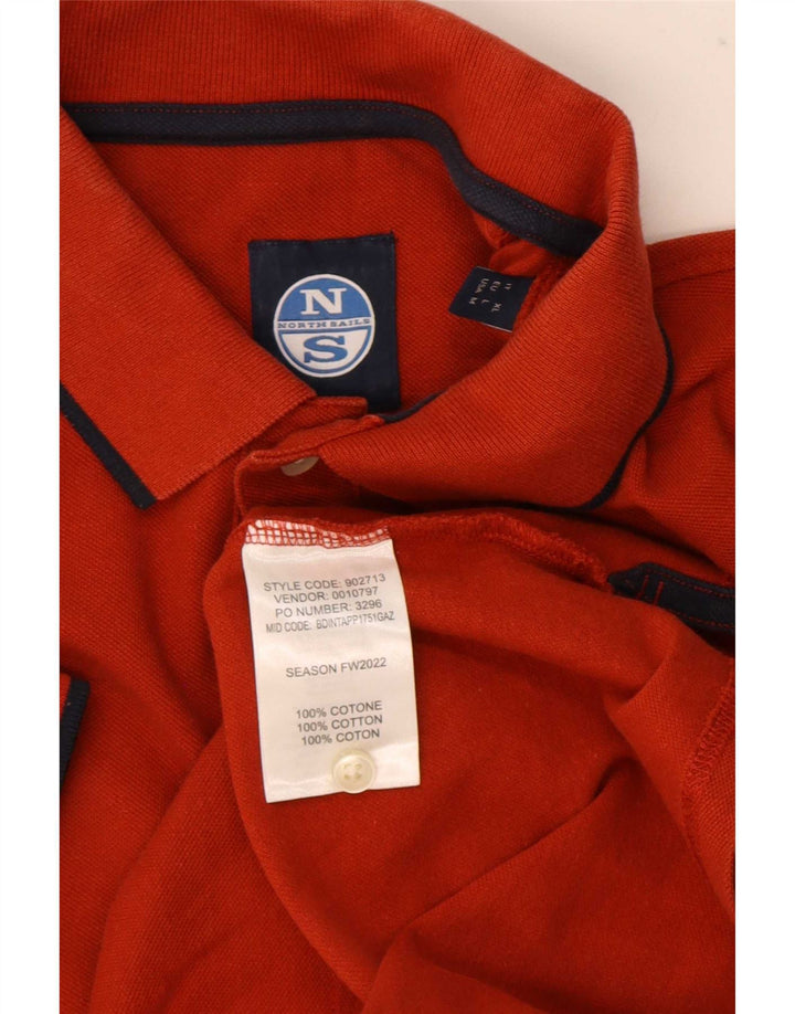 North Sails Polo Homme Orange Moyen Coton