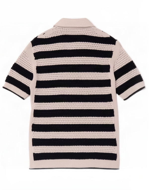 Marks & Spencer Pull à manches courtes et col polo pour femme UK 10 Small Na