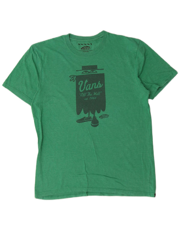Vans T-shirt graphique ajusté sur mesure pour hommes, grand coton vert