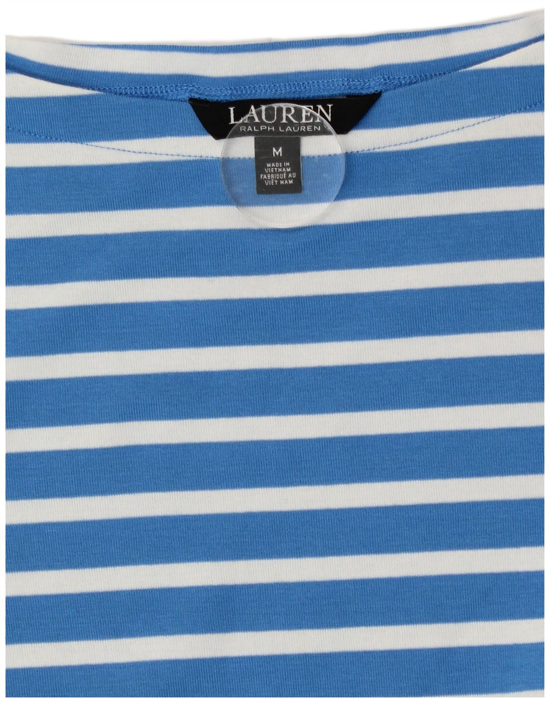 Ralph Lauren T-Shirt Femme Top UK 12 Bleu Moyen Coton