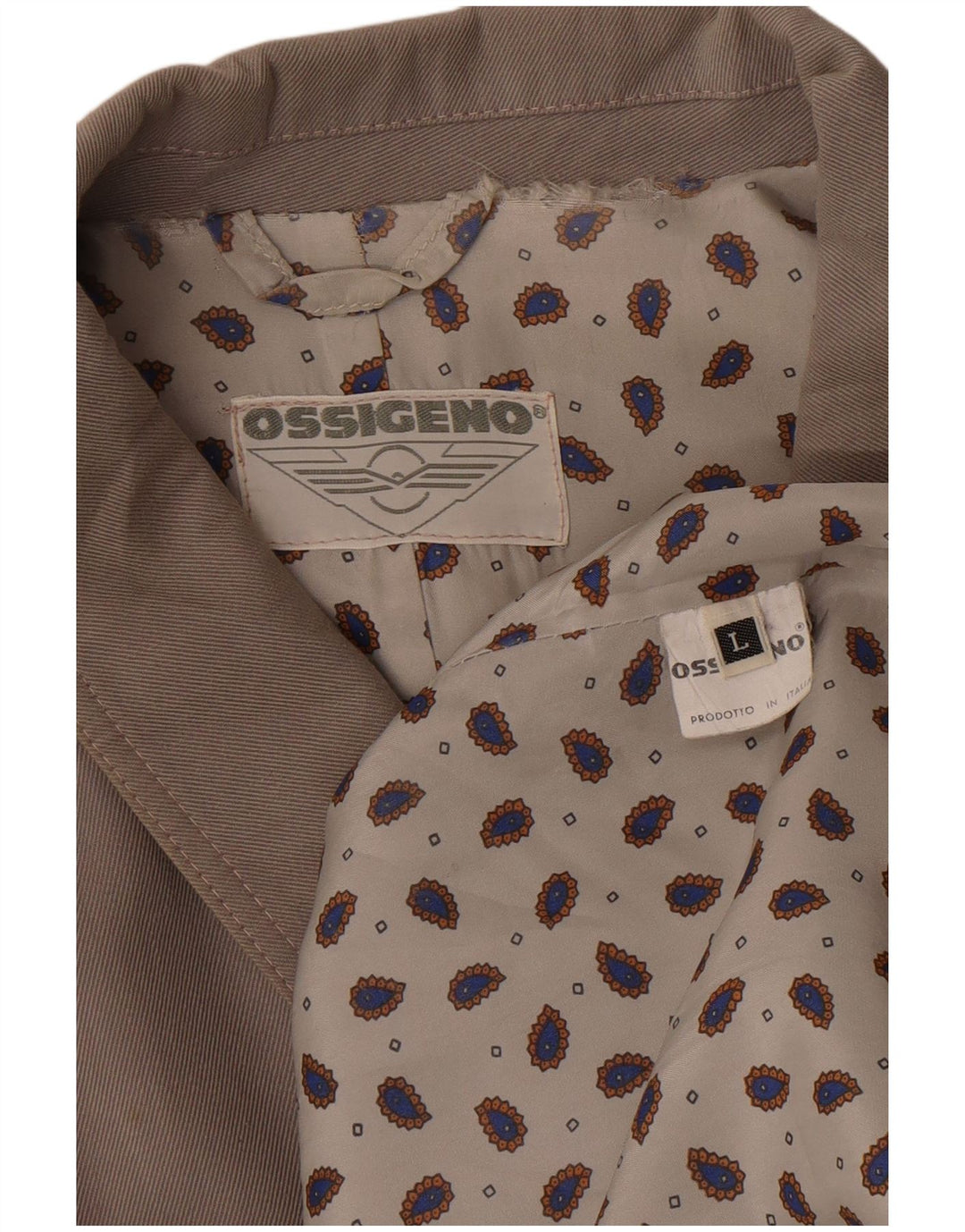 vintage Mens Overcoat UK 40 Grand Coton Gris