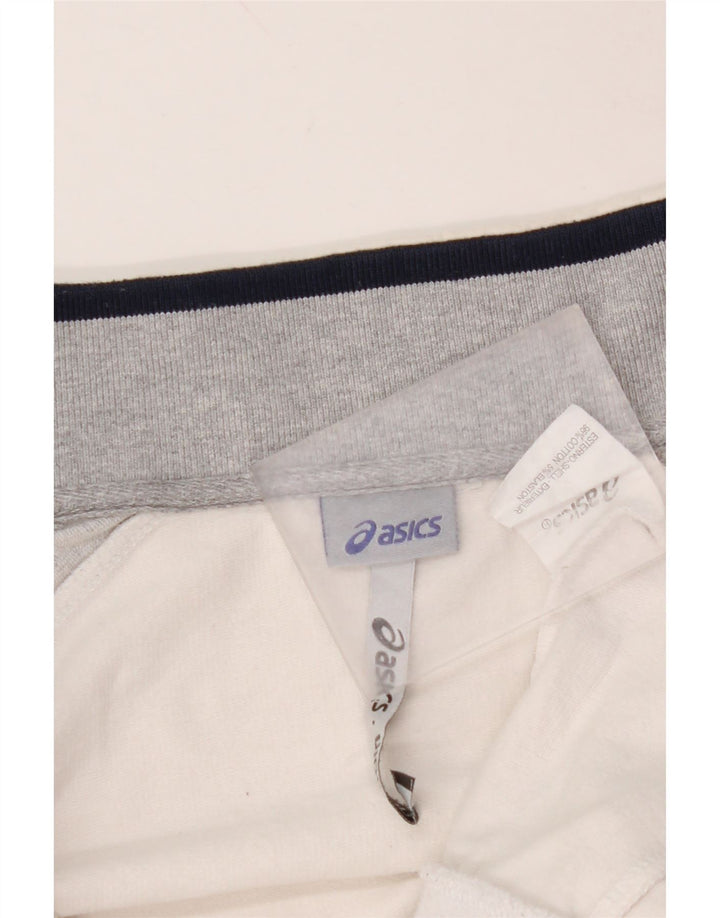 ASICS Veste de survêtement pour femme UK 14 Medium Off White Colourblock