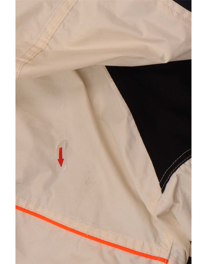 Pyramid Veste de ski à capuche pour homme UK 36 Small Blanc Colorblock Nylon
