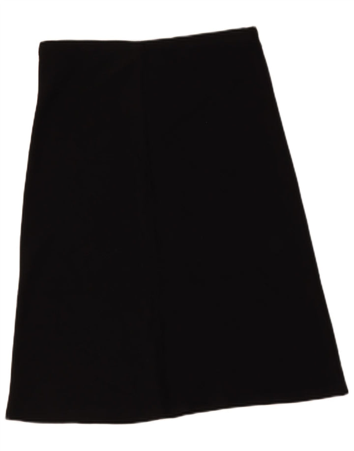 vintage Femme Jupe A-Line W30 Viscose Noir Moyen