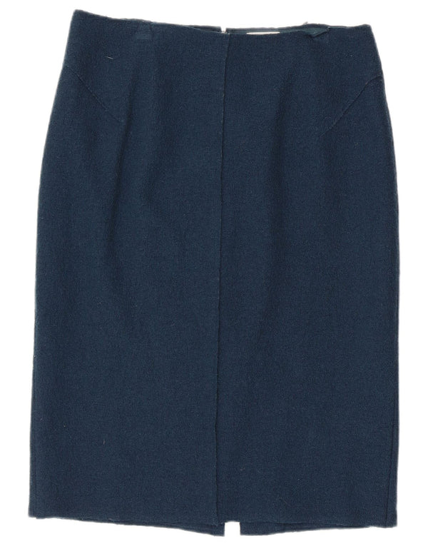 Jupe crayon femme Jigsaw UK 12 Medium W32 laine bleu marine