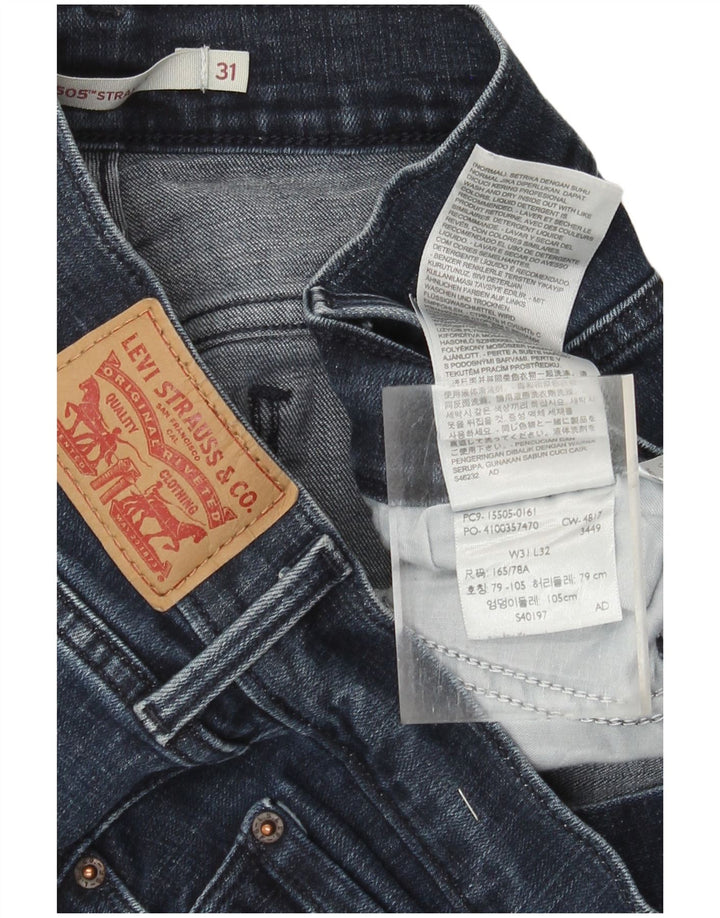Levi's Jean Droit 505 Femme W31 L32 Bleu Marine Coton
