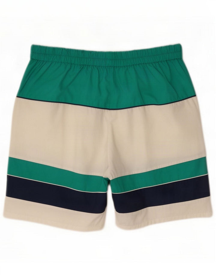 Vintage Short de sport pour hommes en polyester color block multicolore moyen