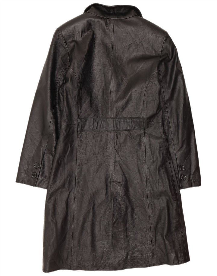 manteau en cuir femme vintage IT 40 Petit cuir noir