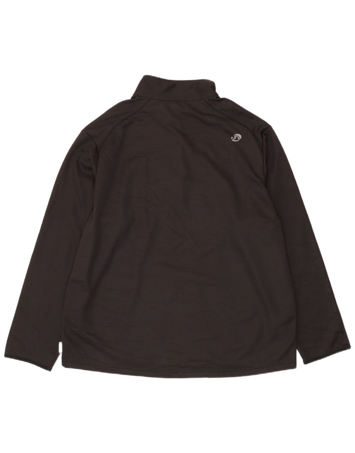 TRIBORD Sweat-shirt col zippé pour homme 3XL Noir Polyester