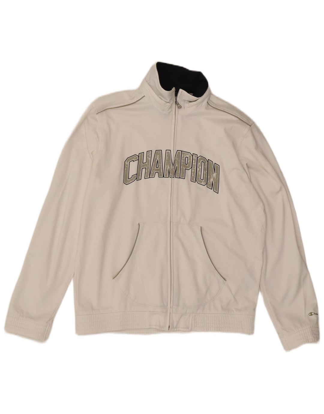 CHAMPION Veste de Survêtement Graphique Homme Blanc Moyen Polyester