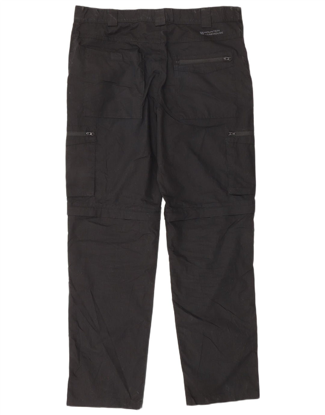 Mountain Warehouse Pantalon cargo droit pour homme W34 L32 Noir Polyester