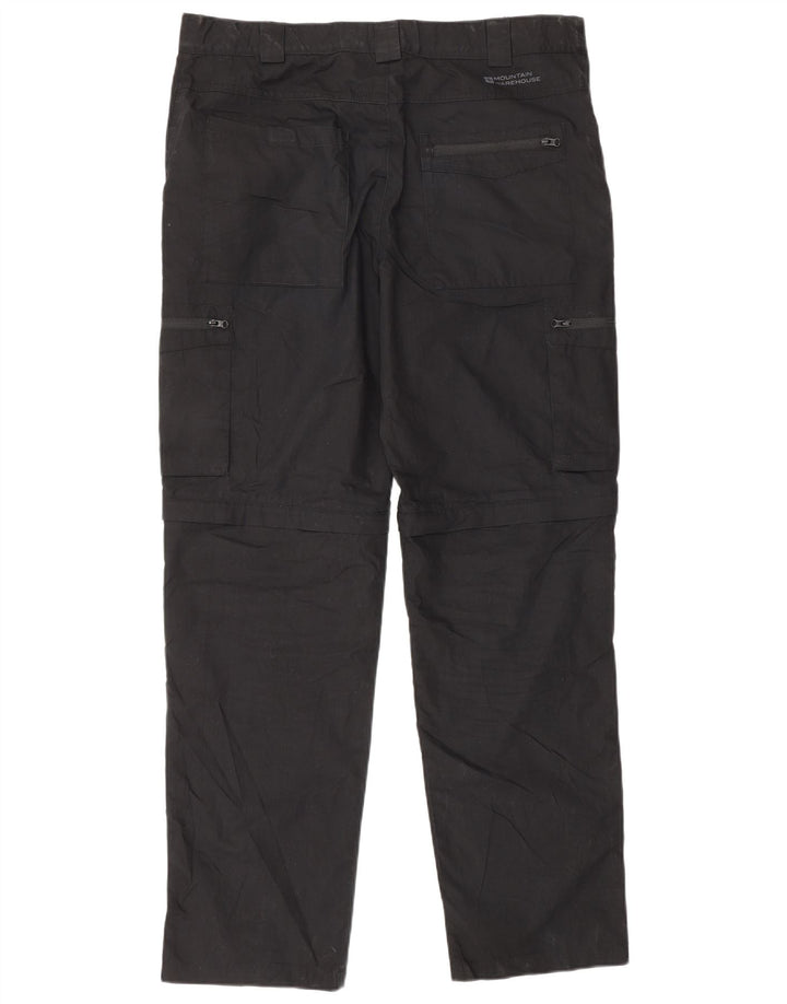Mountain Warehouse Pantalon cargo droit pour homme W34 L32 Noir Polyester