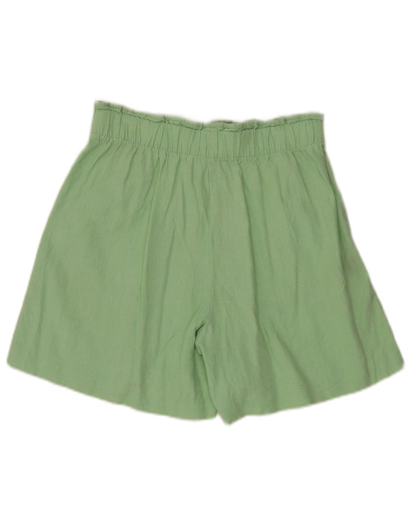 Marks & Spencer Short décontracté taille haute pour femme UK 10 Small W28 Vert Lin