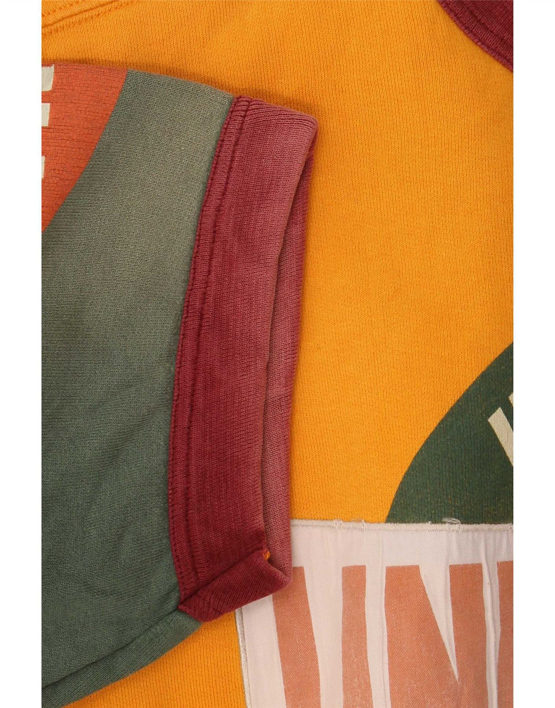 Unlimited Sweat-shirt à manches courtes pour homme Jaune moyen Colourblock