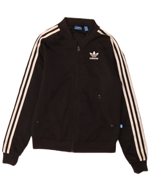 Adidas Femme Graphic Loose Fit Survêtement Top Veste UK 6 XS Noir Sports