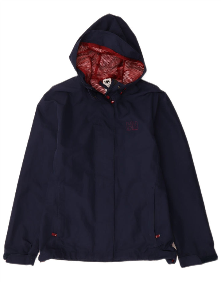 Helly Hansen Veste de pluie à capuche pour femme UK 14 Bleu marine moyen Polyester