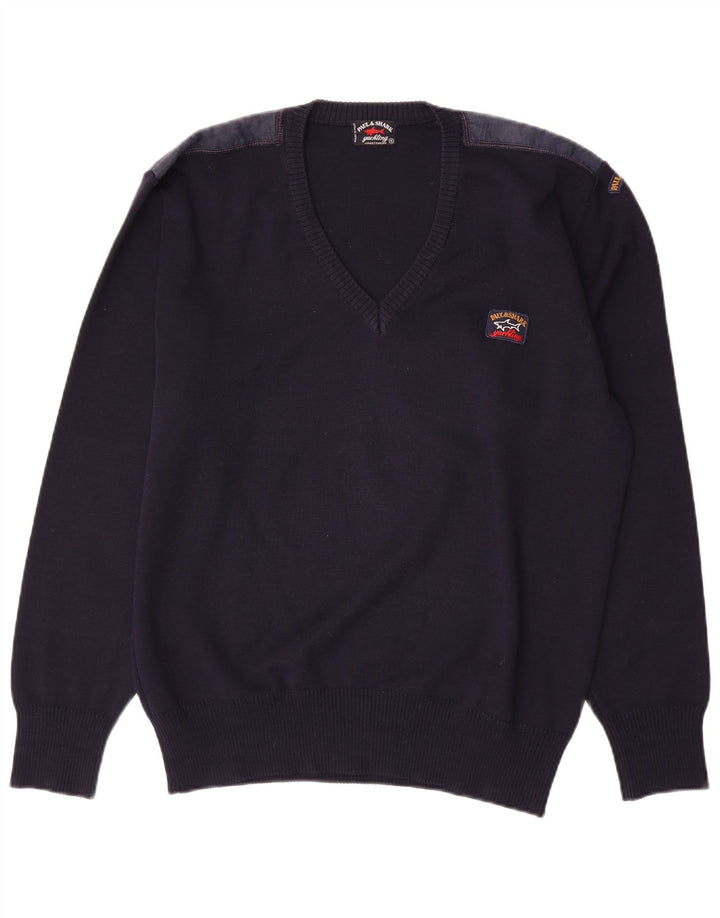 Paul & Shark Pull col V pour homme Bleu marine Taille L