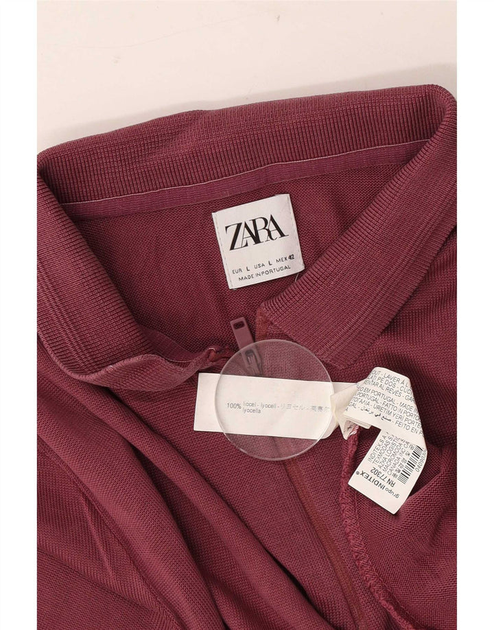 Polo Homme Zara Large Lyocell Bordeaux