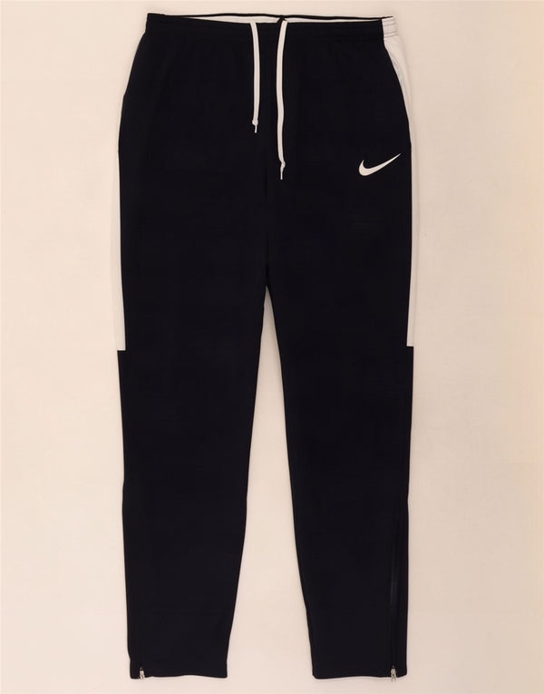 Nike Pantalon de survêtement Dri Fit pour homme XL Bleu marine Colorblock Polyester