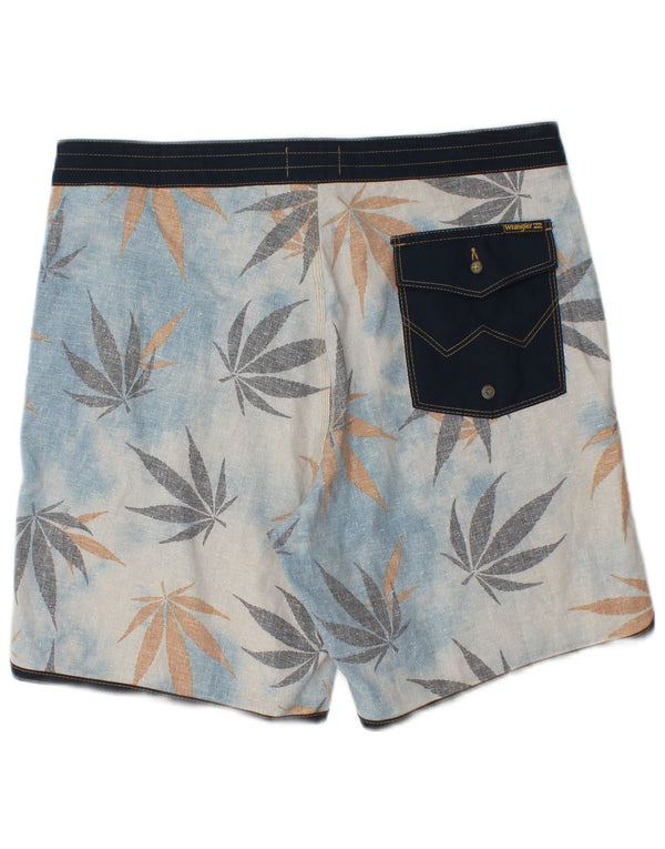 Wrangler Short de Bain Homme Bleu Moyen Chanvre Floral