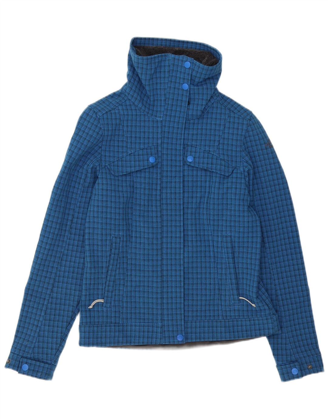 The North Face Veste coupe-vent pour femme UK 10 Petit bleu à carreaux en polyester