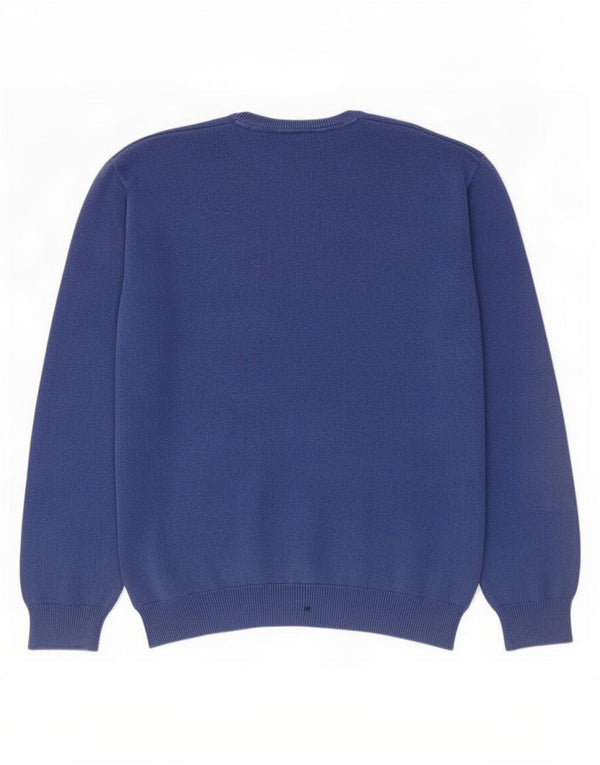 Marks & Spencer Pull col en V pour homme 2XL Bleu Coton