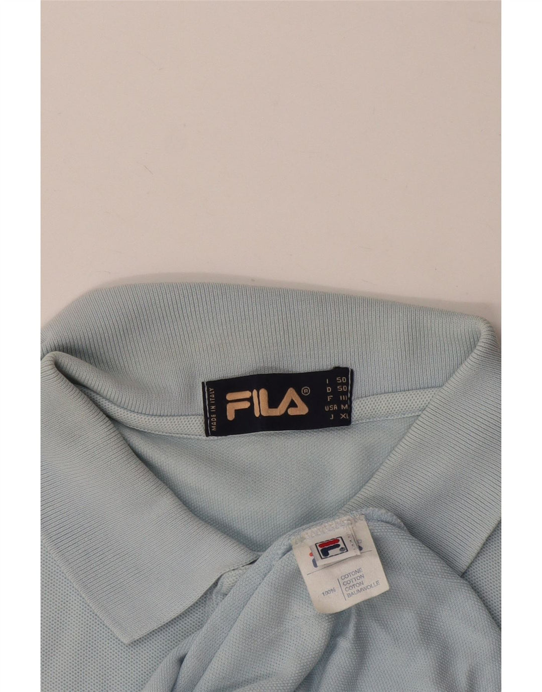 FILA Polo Homme IT 50 Bleu Moyen Coton