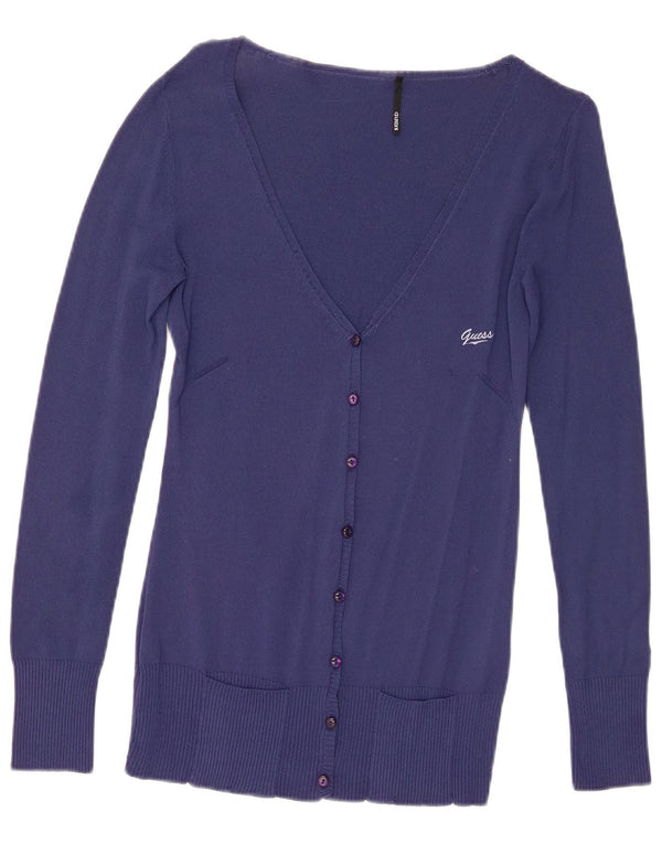 Guess Cardigan pour femme en viscose bleu marine moyen UK 42